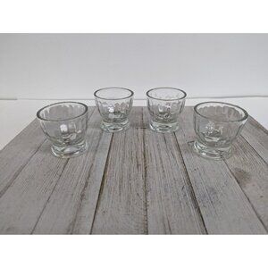 Vintage Glass Egg Cups Glass Set of 4 -- 2 1/4"
